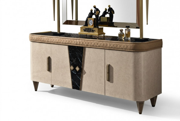 Kommode Anrichte Sideboard Beige Sideboards Massivholz Schaf Miwwelen Kommoden