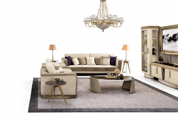 Sofagarnitur 3+1+1 Sëtzer Set Design Sofas Polster Couchen Relax Modern Sofa nei