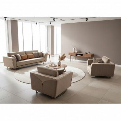 Soffa Garnitur 311 Set Design Sofa Polster Couche Lieder Italienesch Miwwelen