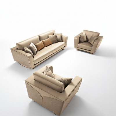 Soffa Garnitur 311 Set Design Sofa Polster Couche Lieder Italienesch Miwwelen