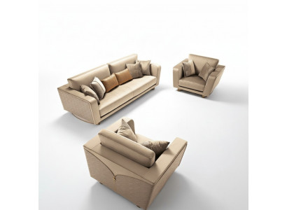 Soffa Garnitur 311 Set Design Sofa Polster Couche Lieder Italienesch Miwwelen