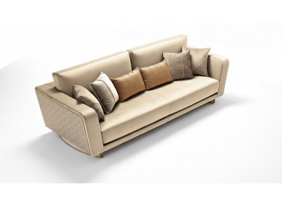 Designer-Däischlafer-Polstersofa mat modernen Design fir de Wunnzëmmer.