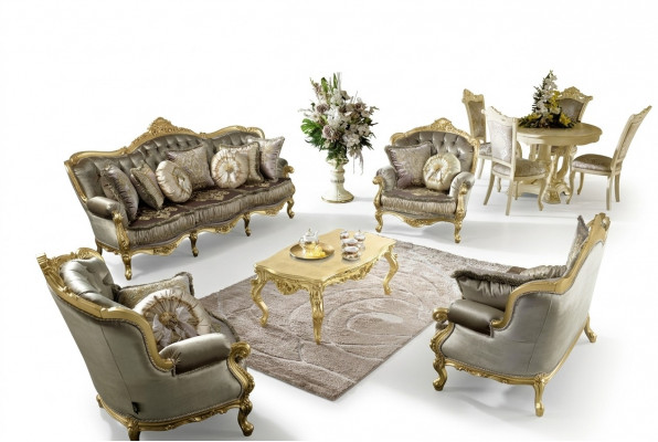 Garnitur 3211 Sëtzer Couchtisch Bäistelltisch Wunnlandschaft Canapé Couch 5tlg.