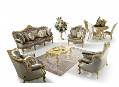 Garnitur 3211 Sëtzer Couchtisch Bäistelltisch Wunnlandschaft Canapé Couch 5tlg.