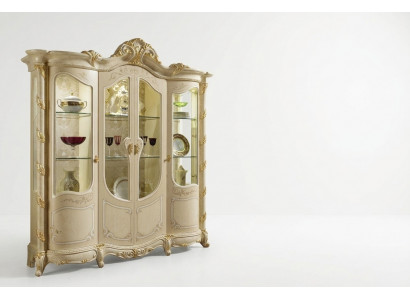 Schaf Vitrine Iesszëmmer Kommode Holz Schranken Miwwelen Wunnzëmmer Kommode Glas