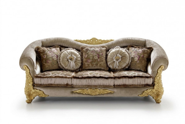 Canapé Canapé Stoff Canapé 3 Sëtzer Stoff Dräisëtzer Design Polster Luxus Sëtz Neit