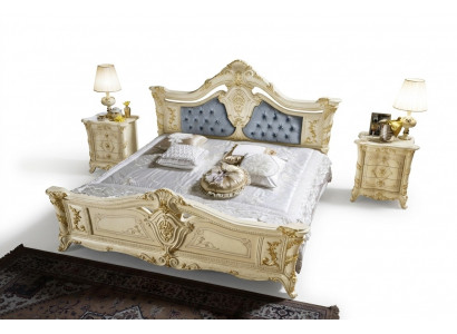 Bett Chesterfield Miwwelen Lieder Schlofzëmmer Hotel Barock Klassesch Bett Luxus