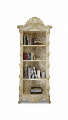 Schief Design Barock Stil Vitrin Bar Schaf Massiv Regal Bicherregal Holz