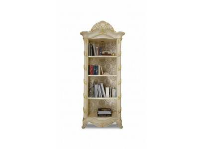 Schief Design Barock Stil Vitrin Bar Schaf Massiv Regal Bicherregal Holz