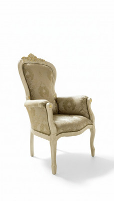Iesszëmmer Stull Fauteuil Set Club mat Armlehnen Luxus Fauteuil Still Miwwelen Italien