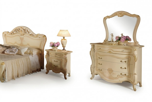 Design Miwwel Schaf Grupp Nei Luxus 2tlg Kommode Spigel Holz Set Klassesch