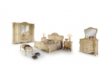 Schlofzëmmer Design Luxus Set Better Sets Bett Nuetsdësch Kleederschaf 7 Stéck.