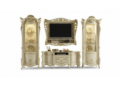 Design Wunnwand Sideboard 2x Schaf rtv tv Kader Anrichte 4tlg. Set Vitrinn
