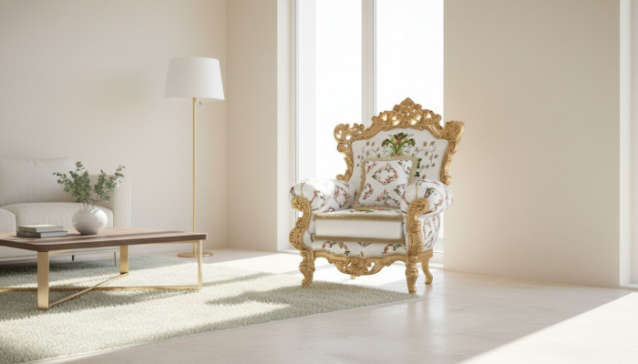 Sëtz Design Canapé Sofa Relax Stoff Lounge Club Polster Sëtzer Luxus Wäiss Nei