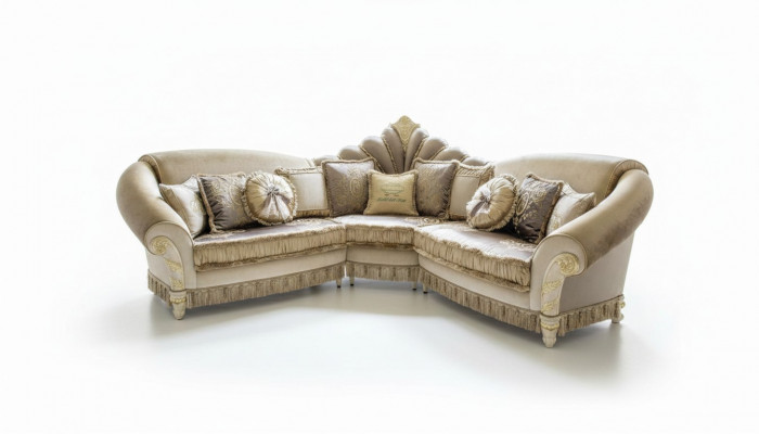 Canapé Stoffs Canapé Couch Wohnlandschaft Garnitur Design Modern Canapéen Italien L-Form