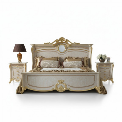 Bett Schlofzëmmer Better Duebelbett Bettgestell Hotel Design Polster Luxus Miwwelen