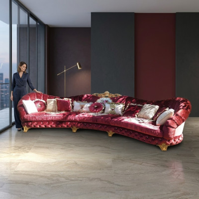 Designer Sofa Ecksofa Wunnlandschaft Ronn Couch Samett Couch Sofa Ecksofa Italien.