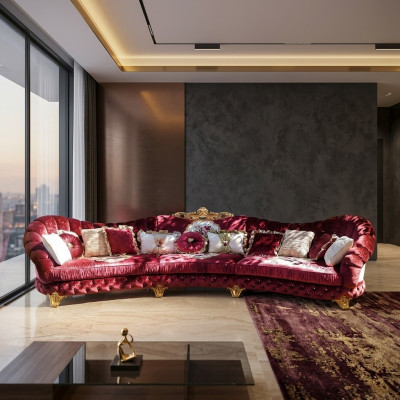 Designer Sofa Ecksofa Wunnlandschaft Ronn Couch Samett Couch Sofa Ecksofa Italien.