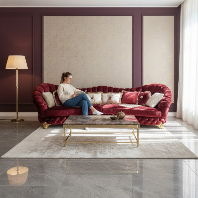 Eckcouch Polstersofa Couchen Sëtzmiwwel Eckgarnitur Sofas Wunnlandschaft Ronnen