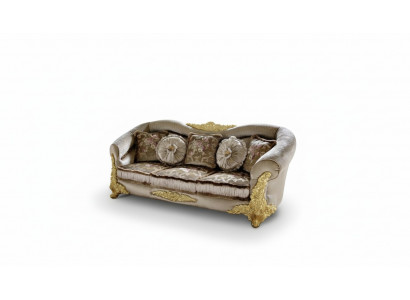 Canapé 3-Sëtzer Sofaen Zëmmer Braun Chesterfield Drësëtzer Couch Polster Design