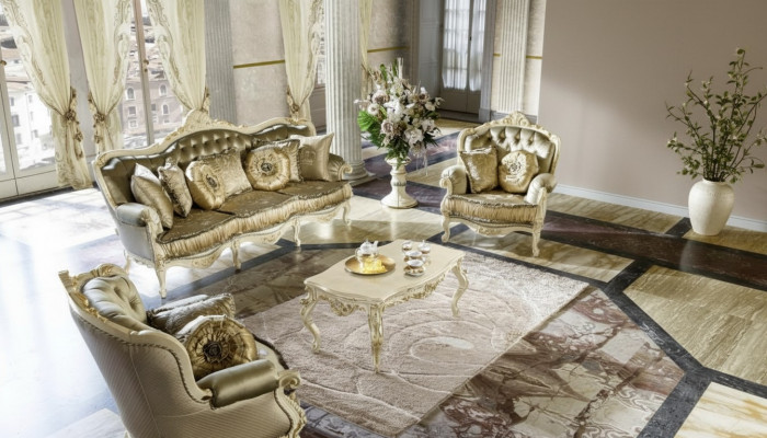 Sofa-Garnitur 3+1+1 Sëtzer Set Design Sofas Polster Couches Relax Canapé Sofa Neit