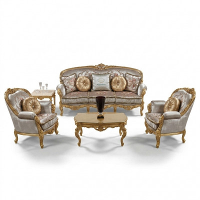 Canapé Garnitur Sofas Couchen Këssen Couch Designer Sofagarnitur 3+1+1 Sëtz Plüschstoff