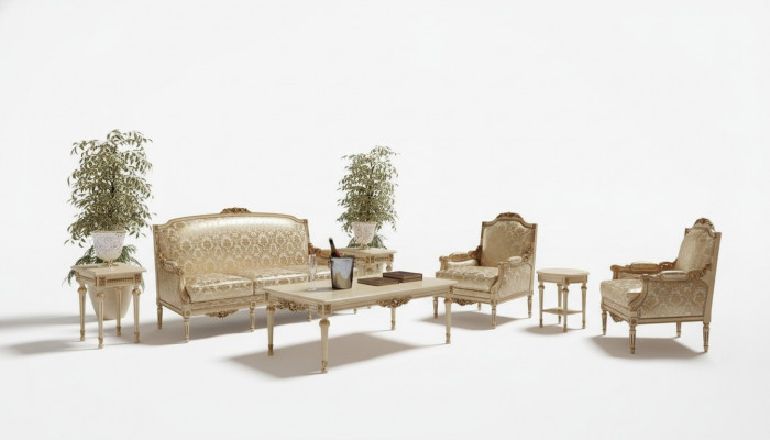 Sofagarnitur 3+1 Set Design Canapé Polster Couchen Canapé Klassesch Luxus Grupp