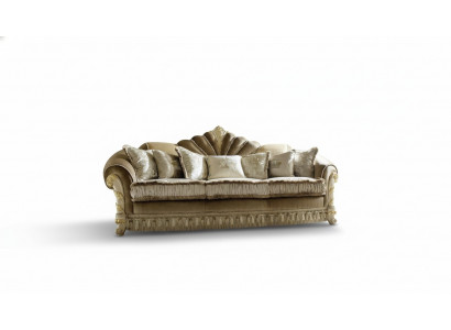 Design Sofa Canapé Polster Sofae Couchen Sëtz Klassesch Textil 3 Sëtz Dräisëtzer