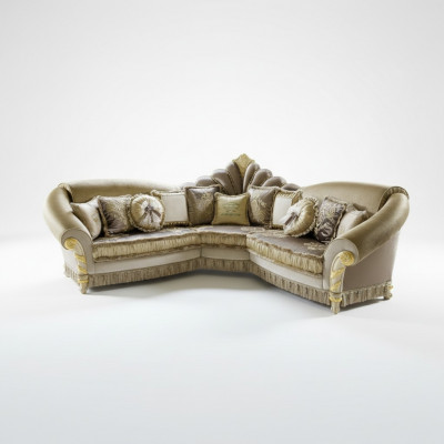 Ecksofa L-Form Canapé Polster Stoff Sofas Design Luxus Wunnzëmmer Sofa Sëtzer