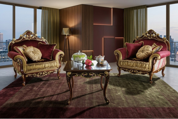 Couchtischen Dësch Luxus Holzdëscher Konsolen Design Italienesch Miwwelen Kommoden
