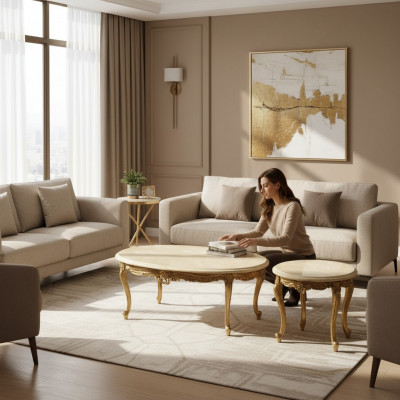 Couchtisch Holzdësch Design Dëscher Italienesch Miwwelen nei Luxus Wunnzëmmer Dësch