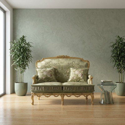 Sofa 2-Sëtzer Klassesch Canapéë Luxus Miwwel Sofas Gepolstert Canapé Nei Zweisëtzer