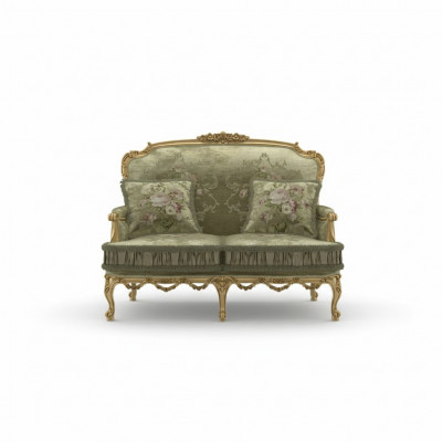 Sofa 2-Sëtzer Klassesch Canapéë Luxus Miwwel Sofas Gepolstert Canapé Nei Zweisëtzer