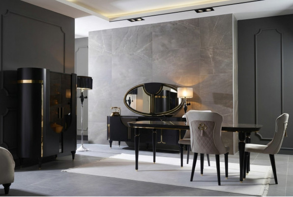 Dësch Holz Dëscher Modern Design Iesszëmmer Iess Luxus Dësch am italieneschen Stil