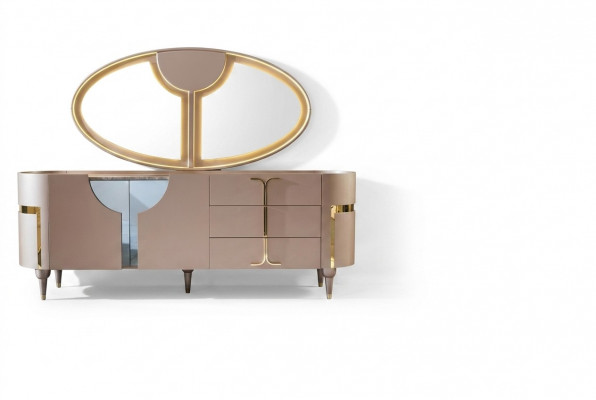 Konsole Miwwel Holzkascht Spigel Kommode Schaf Luxus-Kommoden Schaf Regal