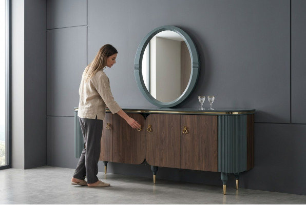 Miwwel Kommode Sideboard Schaf Modern nei Kommoden Holz Schief Anrichte Nei
