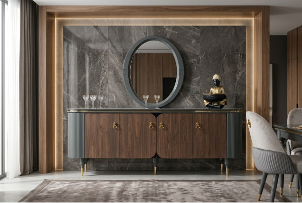 Miwwel Kommode Sideboard Schaf Modern nei Kommoden Holz Schief Anrichte Nei