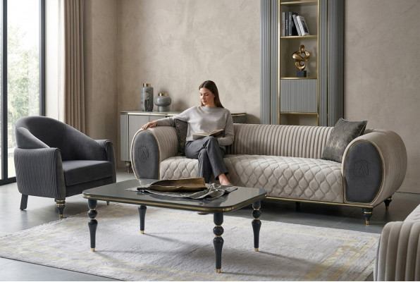 Miwwelen Dësch Luxus Bäisedësch Holz Modern Canapé Dësch Wunnzëmmer Design Dëscher