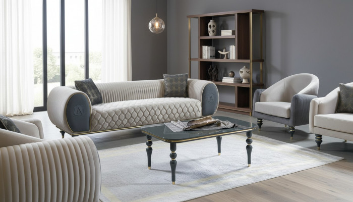 Miwwelen Dësch Luxus Bäisedësch Holz Modern Canapé Dësch Wunnzëmmer Design Dëscher