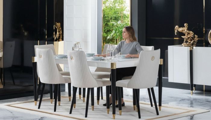 Modern Iess-Esszëmmer Holz-Dësch Design nei Iessdësch Dësch Auszéiher Dëscher Holz