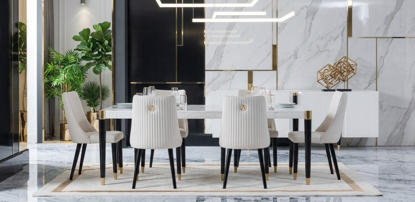 Modern Iess-Esszëmmer Holz-Dësch Design nei Iessdësch Dësch Auszéiher Dëscher Holz