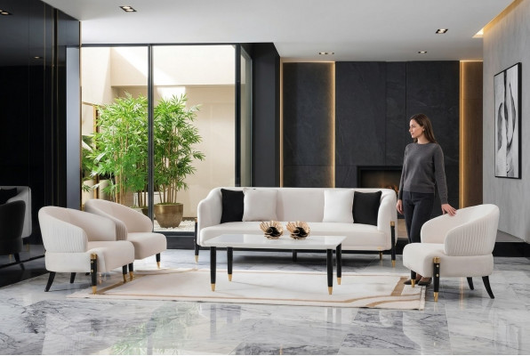 Sofasëtzt 3+1+1 Sëtzer Set Design Sofa Nei Polster Couchen Canapé Garnitur Nei