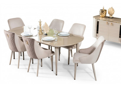 Miwwelen Iesszëmmer Dëscher Ariichtung Iessdësch Luxus Dësch Massiv Holz Iessdëscher