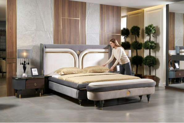 Luxus Bettgestell Better Duebel Bettrahmen Design Miwwelen Bett Koppel Hotel Modern