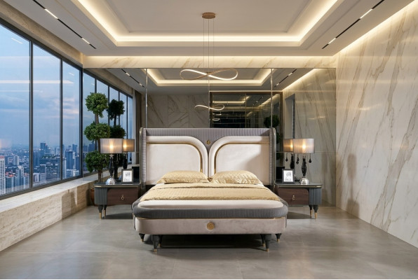 Luxus Bettgestell Better Duebel Bettrahmen Design Miwwelen Bett Koppel Hotel Modern