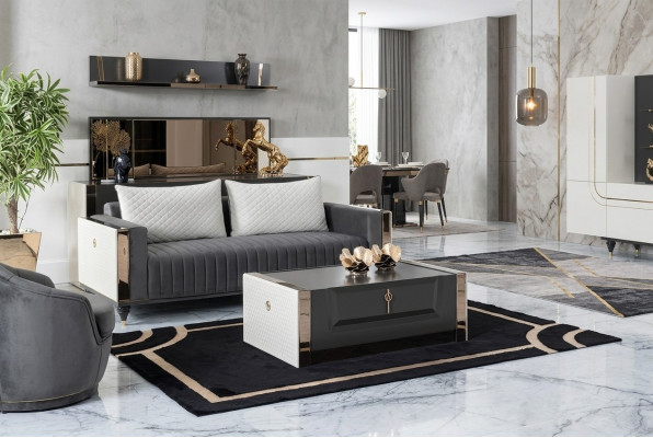 Dëscher Miwwelen Dësch Luxus Niewendësch Holz Modern Couchdësch Wunnzëmmer Design