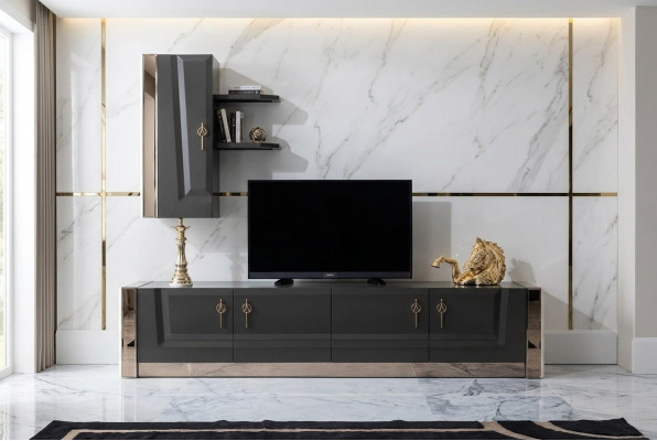 Sideboard Wunnzëmmer Miwwelen TV Lowboard Télévisiounsstand Design RTV Schaf Wunnwand