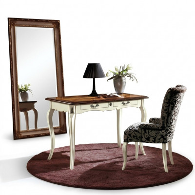 Stull mat Armlehn Iesszëmmerstull Holz Iesszëmmer Still Design Fauteuil Art déco