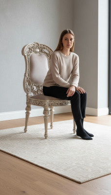 Iesszëmmer Still Holz Luxus Fauteuil Stull Wäiss Wunnzëmmer Italienesch Miwwelen Nei