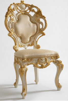 Iesszëmmer Still Holz Luxus Sëtz Still Wäiss Still Wunnzëmmer Miwwelen Barock Nei